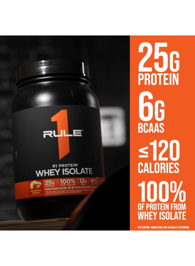 Rule1 Whey Protein Isolate Powder, Chocolate Peanut Butter, 2 lb, 25g Protein per Serving, Low Carb & Low Fat, Fast-Digesting Protein - Image 5